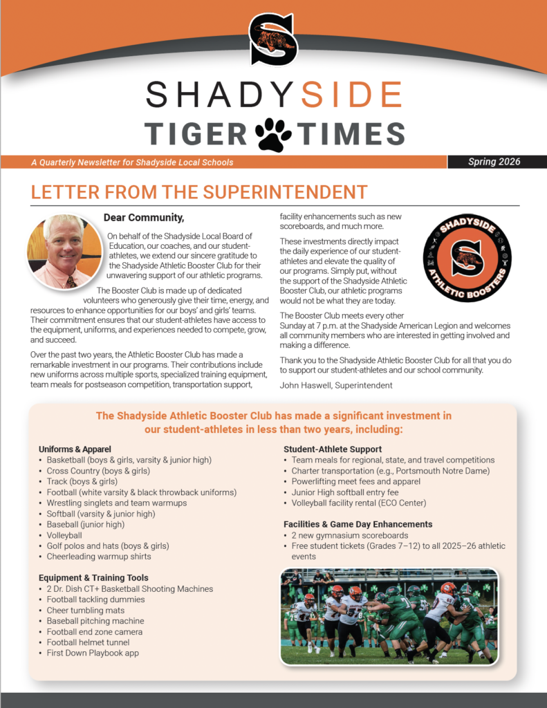 Front cover of the spring 2026 newsletter